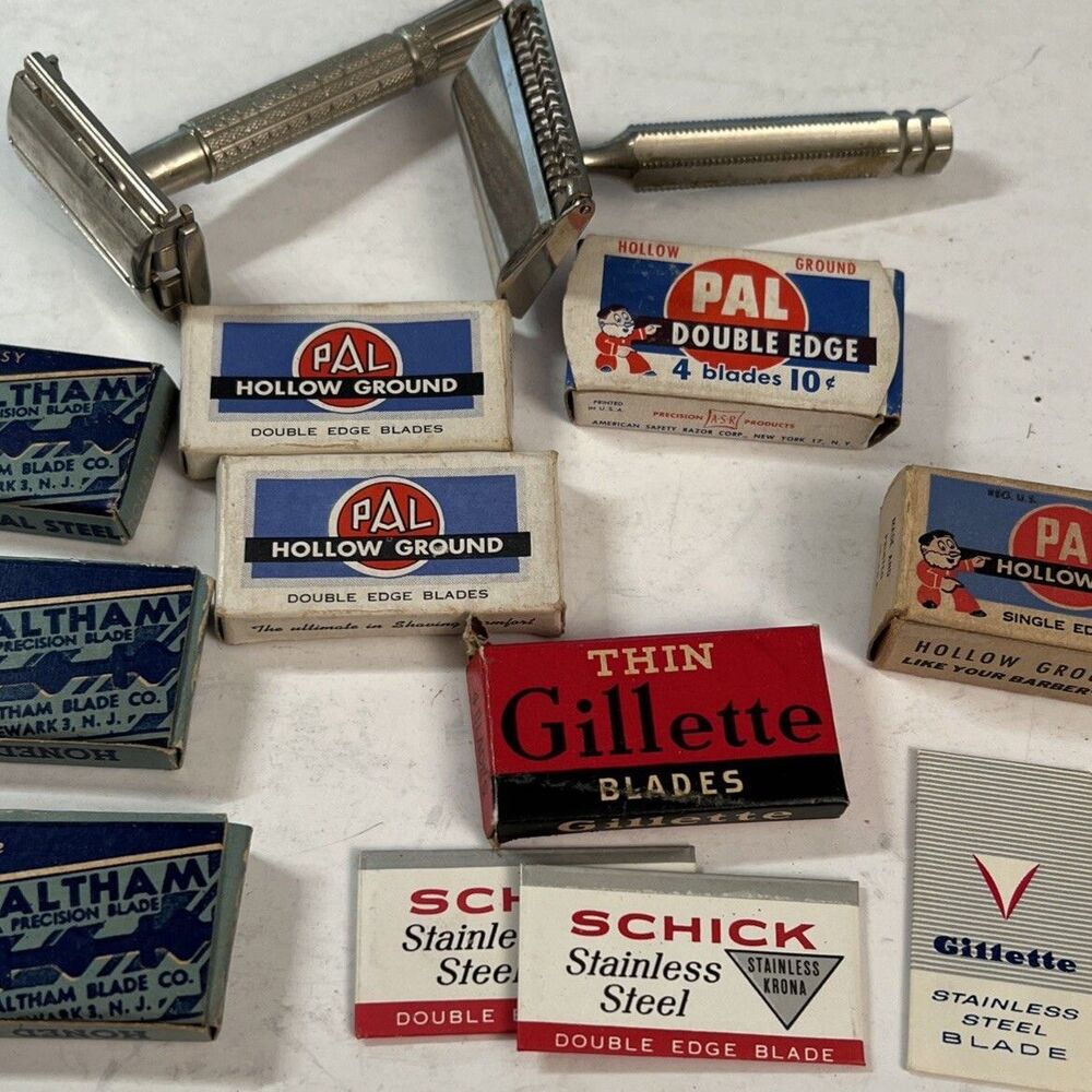 Vintage Razor Blades & Razors, Inc PAL, WALTHAM, GILLETTE, SCHICK